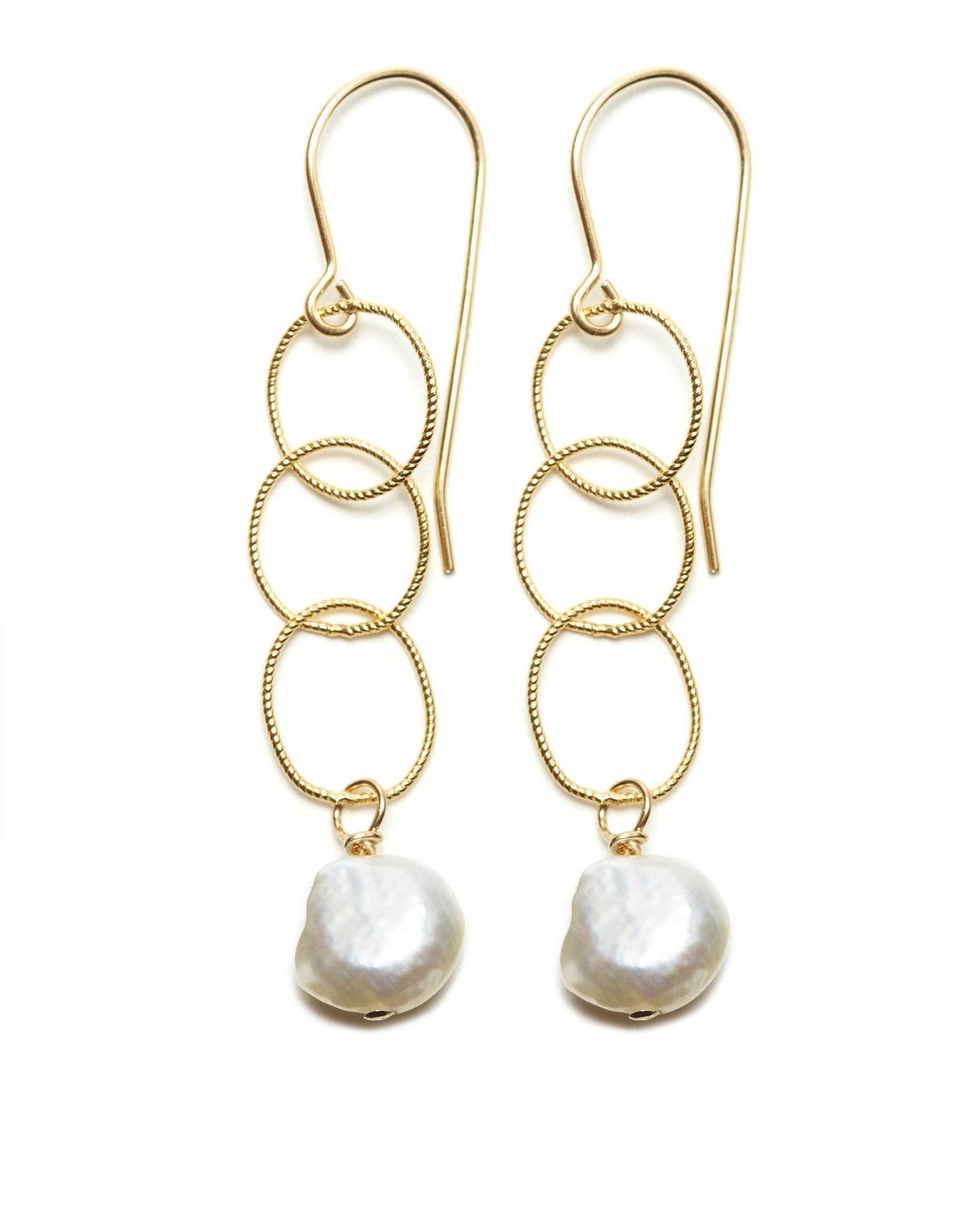 Elsa Earrings - gold/white