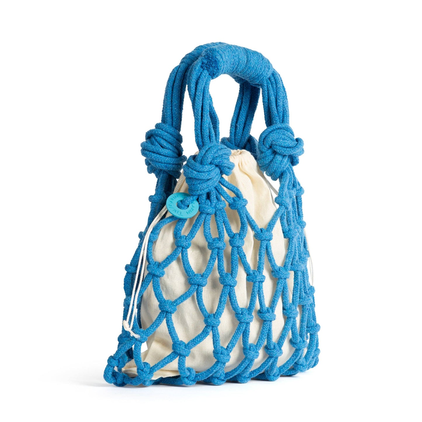 Trenza Macrame Net Bag: Stone Beige