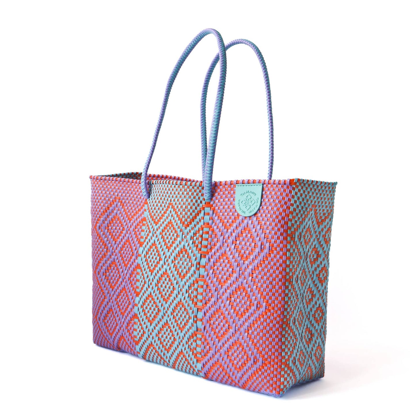 Sunset Woven Plastic Beach Super Tote
