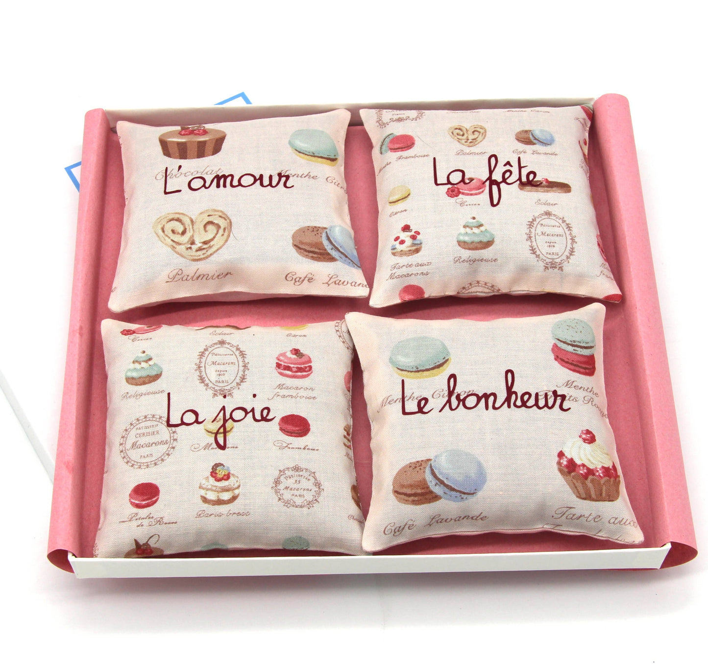 Box of 4 pink macaroon lavender sachets - Mothers' day gift