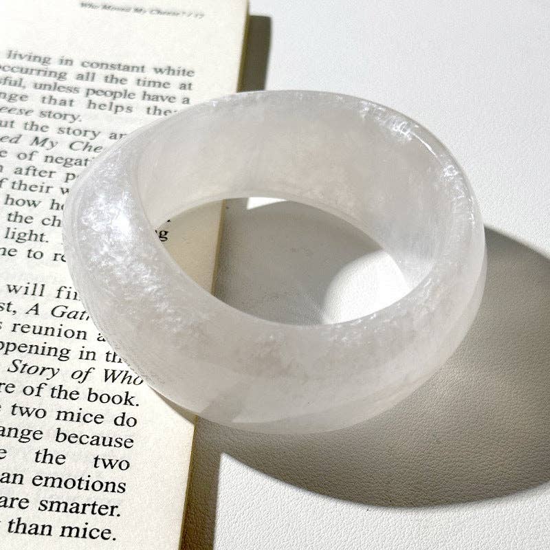 Irregular Wide Acrylic Simple Bracelets DP25B586: B