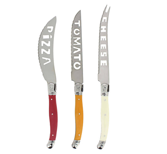 3 Piece Laguiole Pizza & Cheese Knife Set
