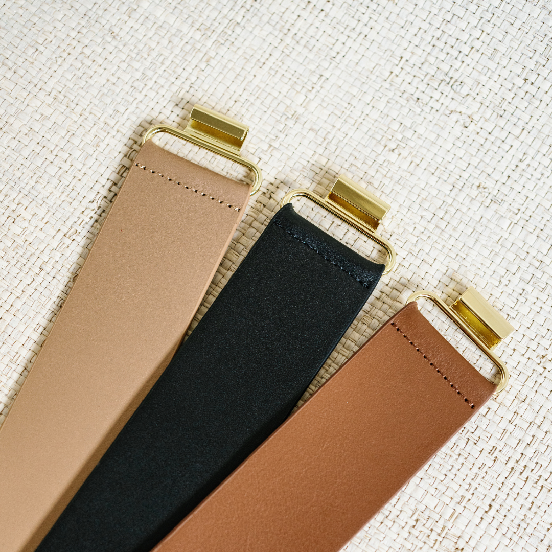 Brown Genuine Leather Interchangeable Stretch Belt: 2
