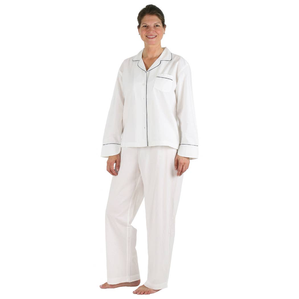 Logan Navy Long Sleeve Pajamas: S