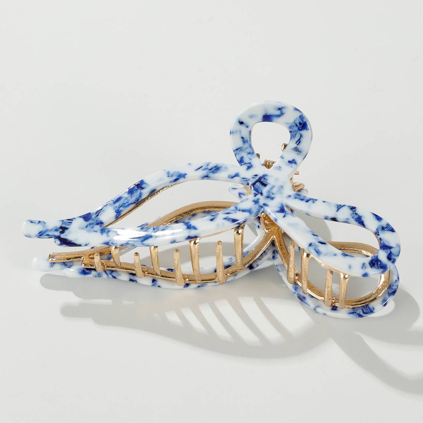 Sabrina Coastal Ribbon Metal Bow Claw Clip - Large: Assorted
