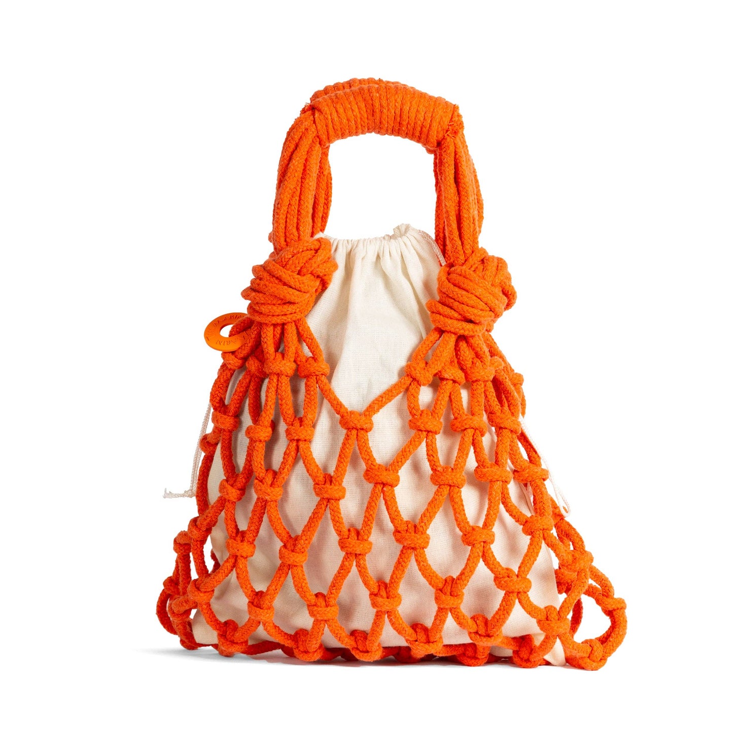 Trenza Macrame Net Bag: Stone Beige