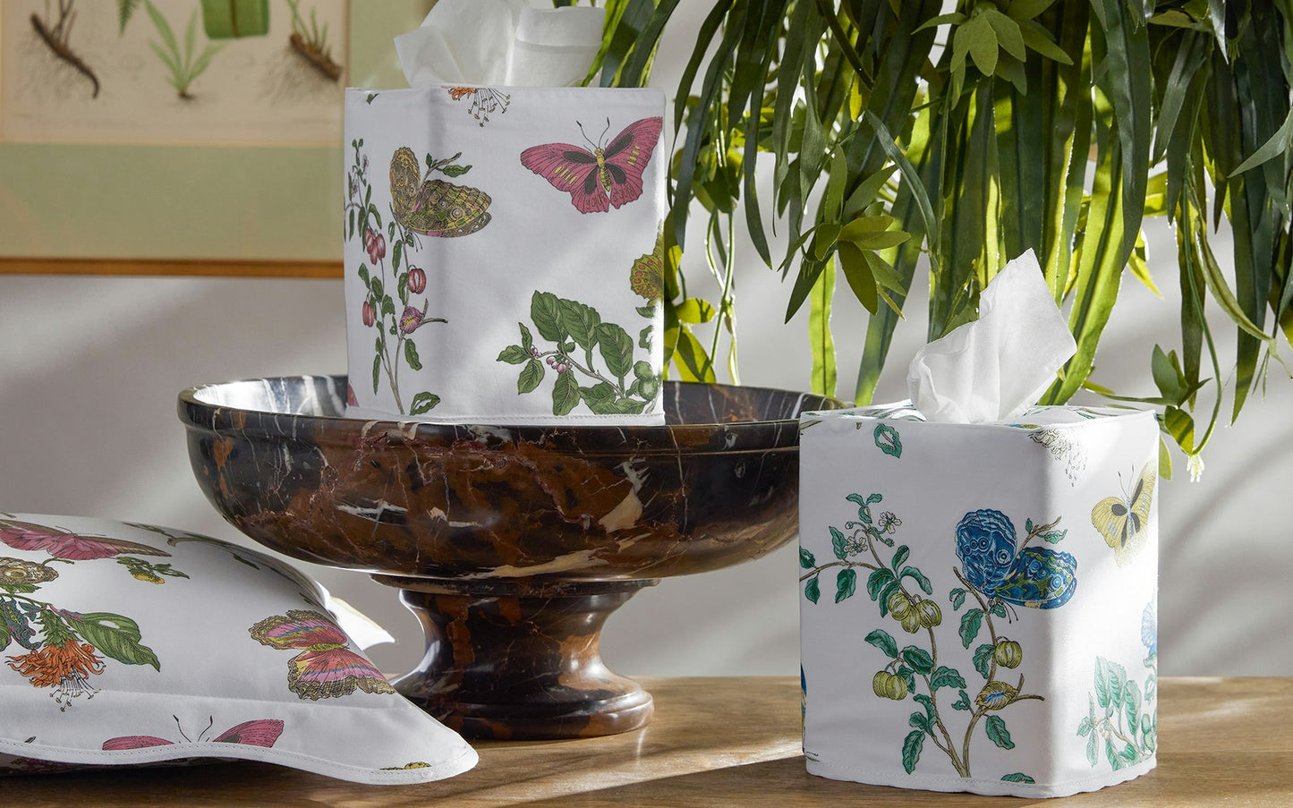 Baudin Butterfly Tissue Box Cover Pink
