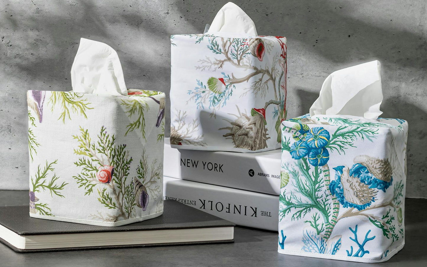 Del Tesoro Tissue Box Cover Sea