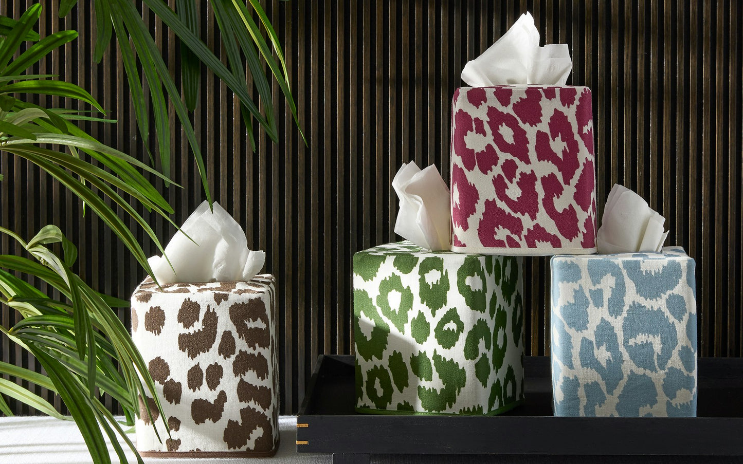 Iconic Leopard Tissue Box Cover Cinder
