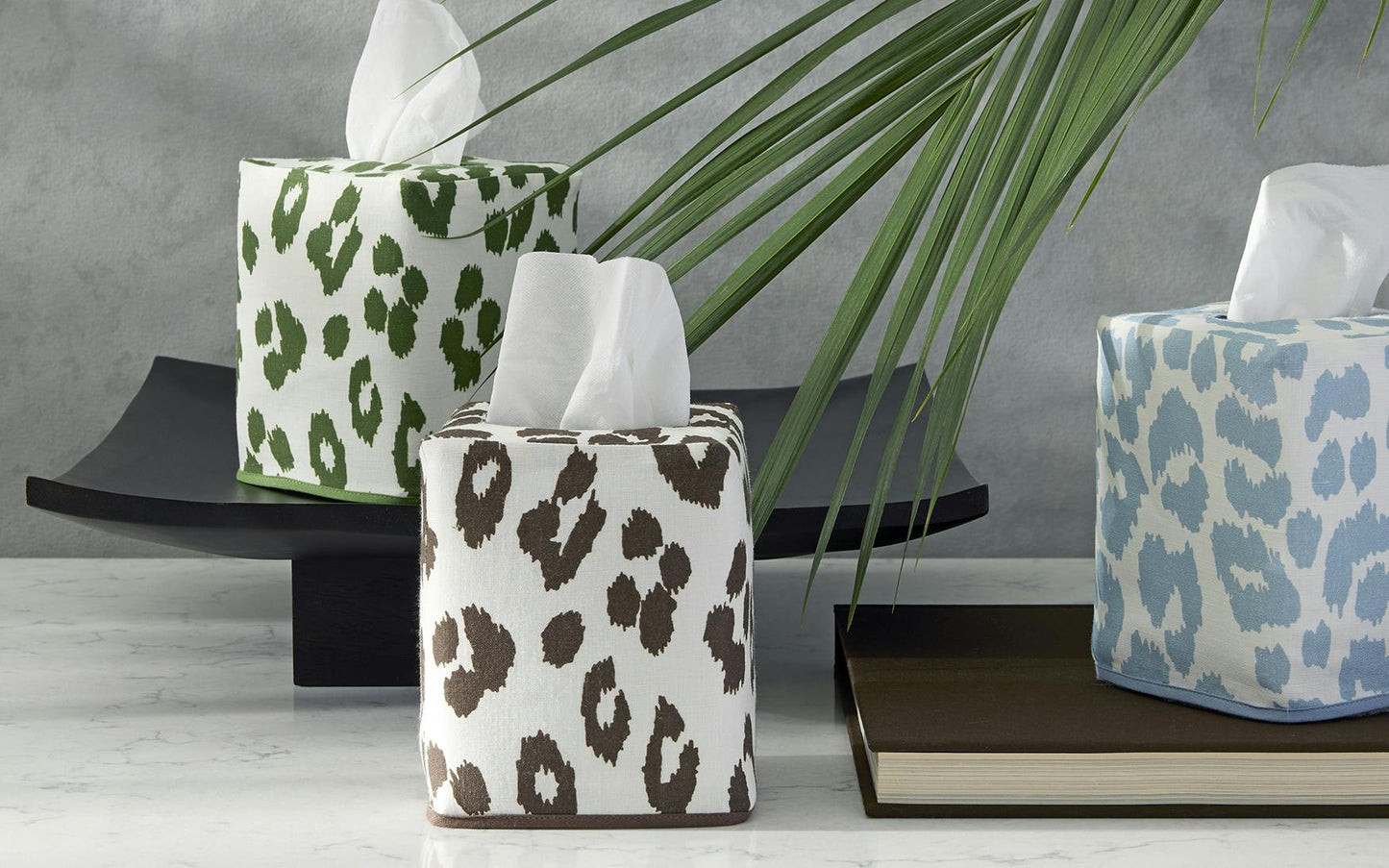 Iconic Leopard Tissue Holder Cover Cinder