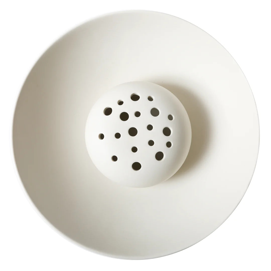 Ceramic Flower Frog Bowl