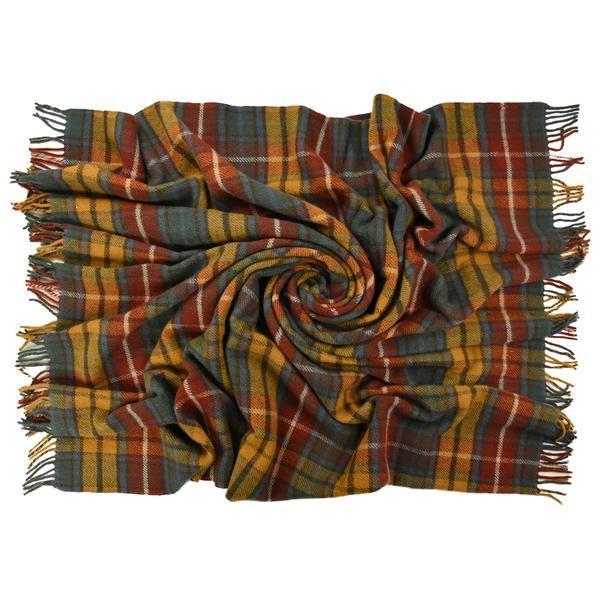 Highland Tweed Tartan Roll-Up Travel Blanket ~ Antique Buchanan ~
