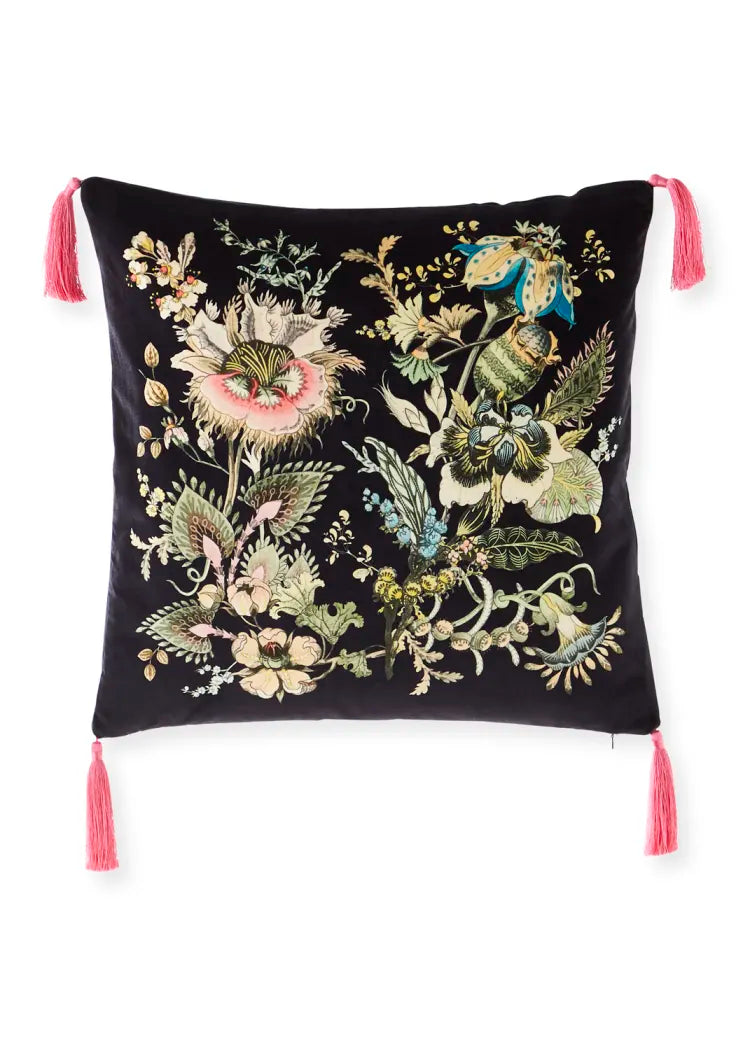 Flora Fantasia Large Velvet Pillow