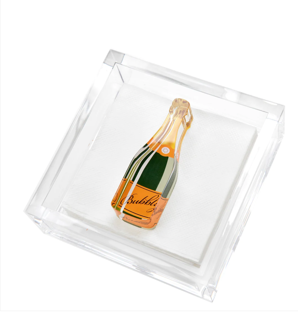 Cocktail Napkin Holder - Champagne