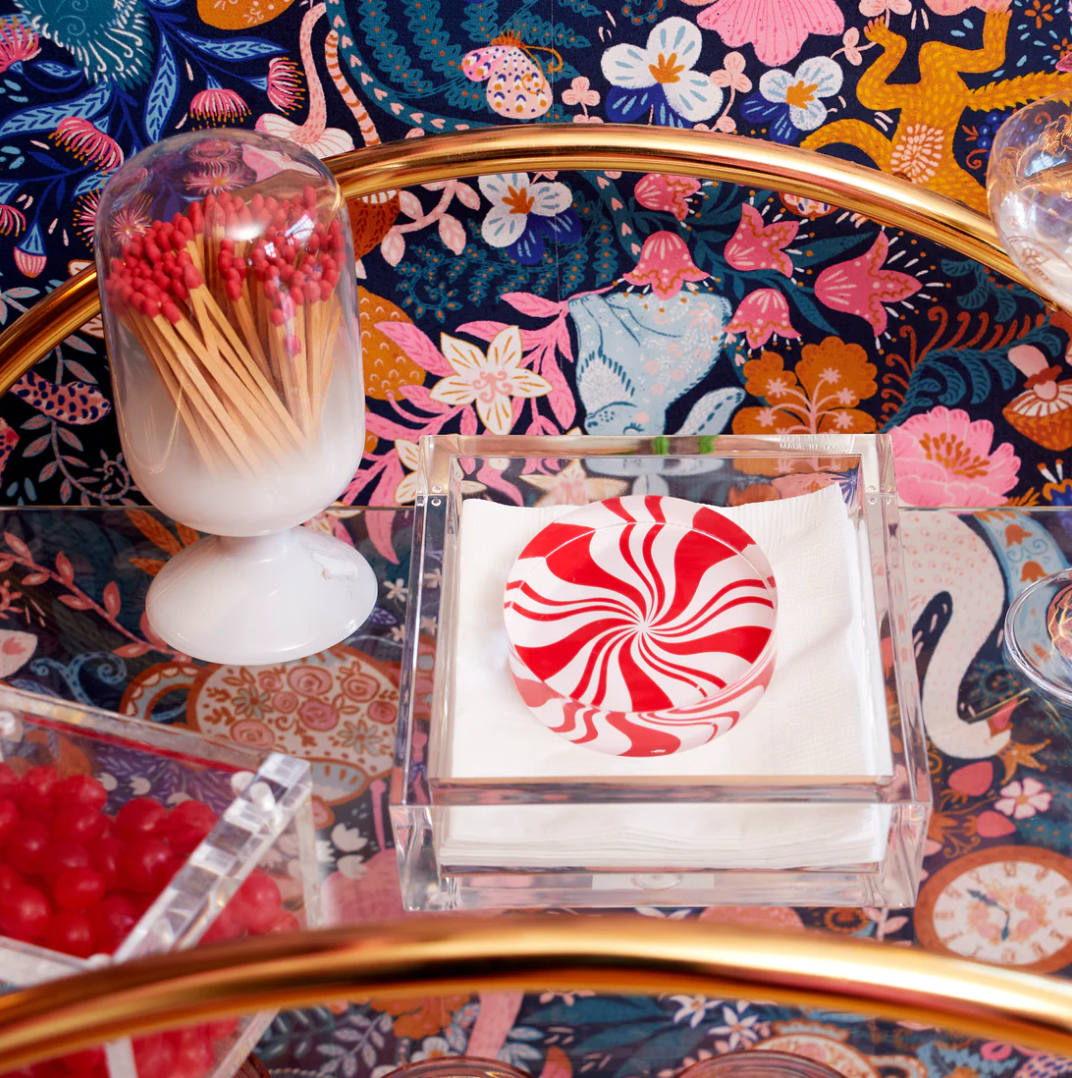 Cocktail Napkin Holder - Peppermint