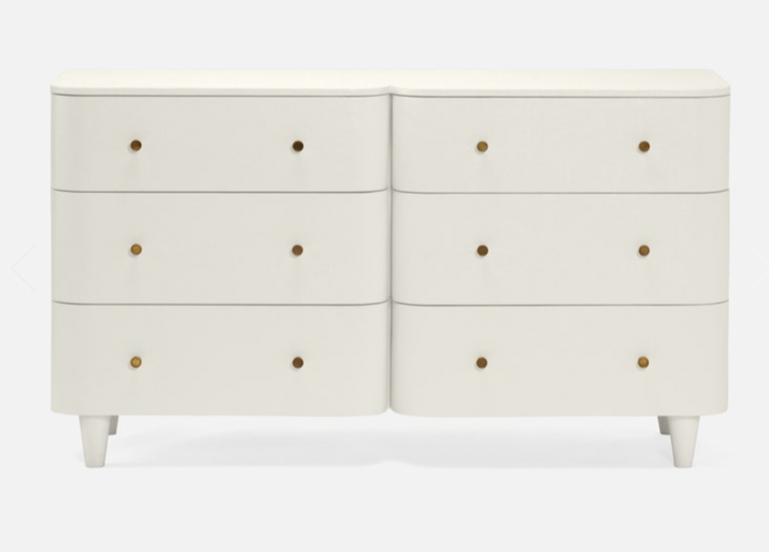 Olivia Dresser - Faux White Raffia