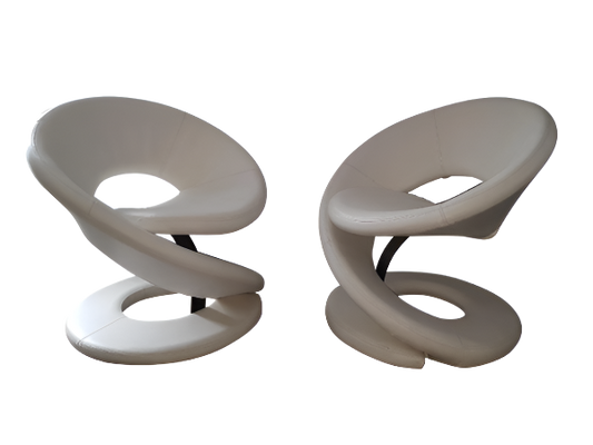 Louis Durot Spiral Chairs - Pair