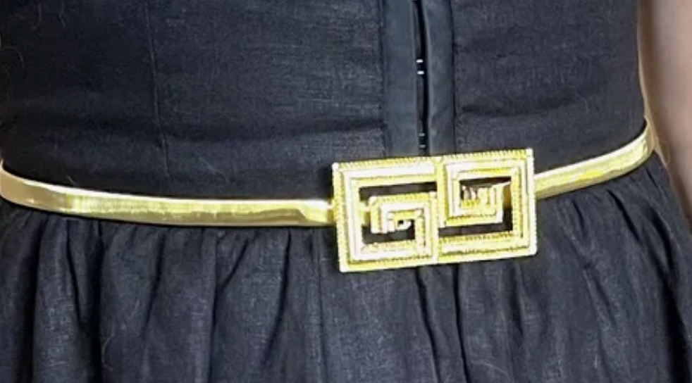 Greek Key Metal Belt