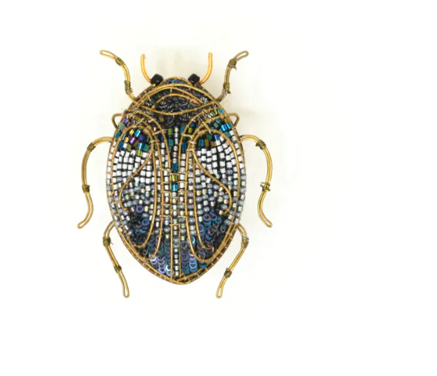 Jeweled Scarab Beetle Brooch