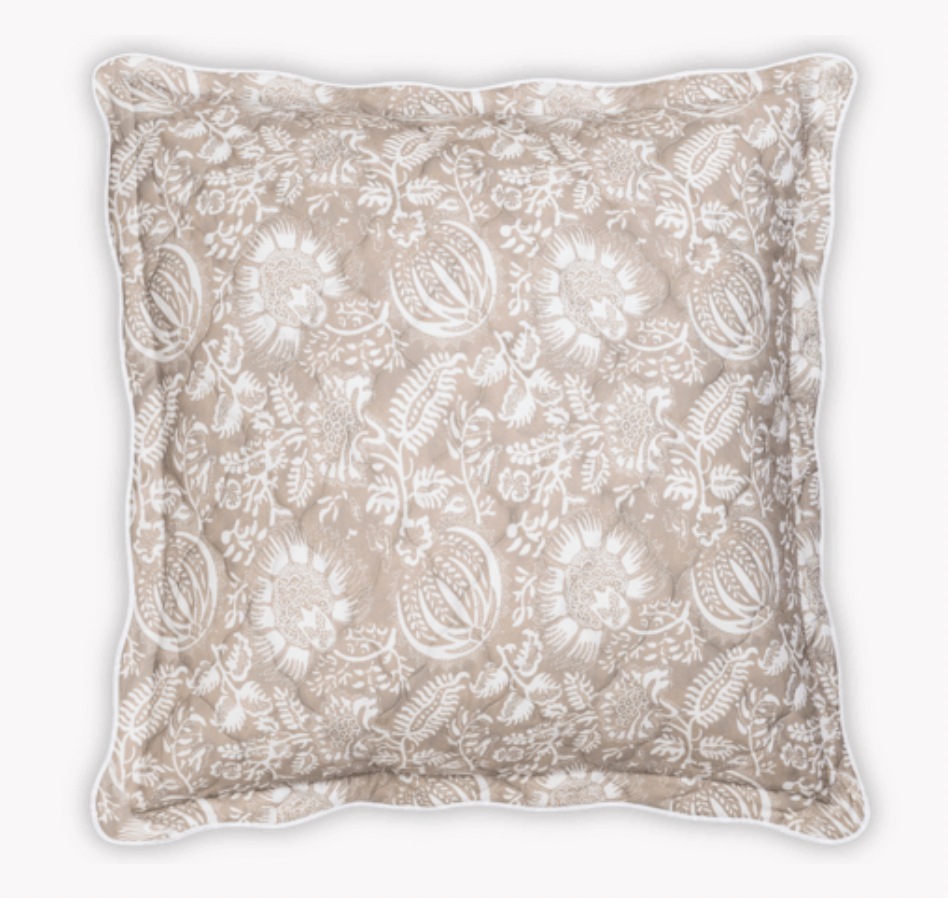 Granada Quilted Sham in Dune