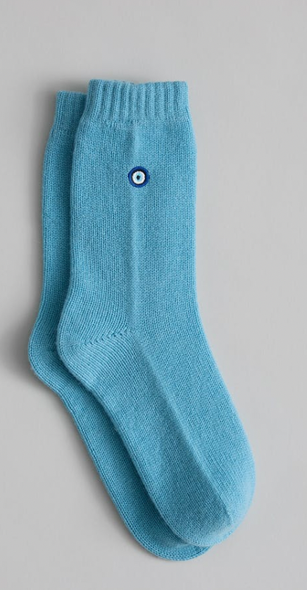Evil Eye Cashmere Socks