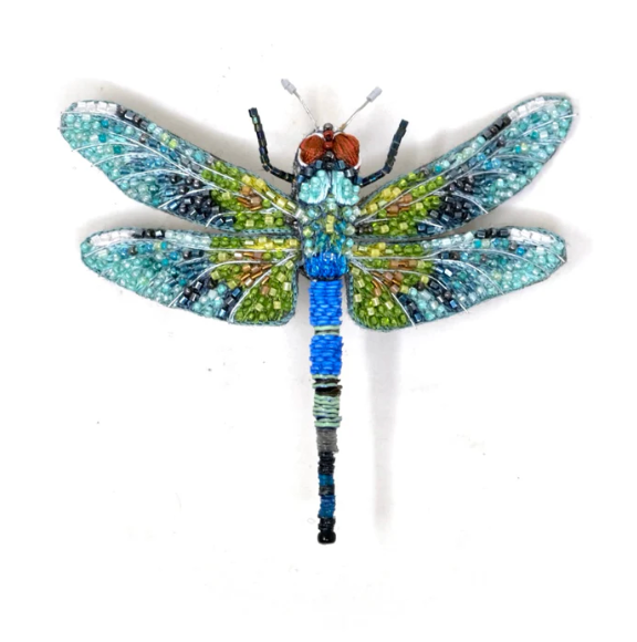 Blue Emperor Dragonfly Brooch