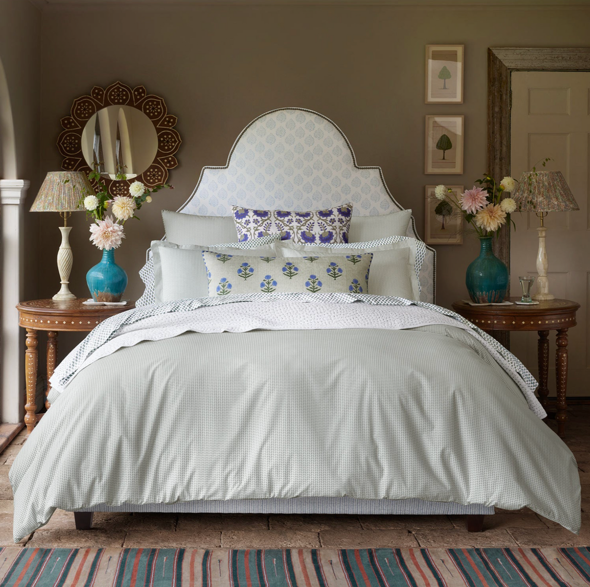 John Robshaw Cinde Sage Organic Duvet
