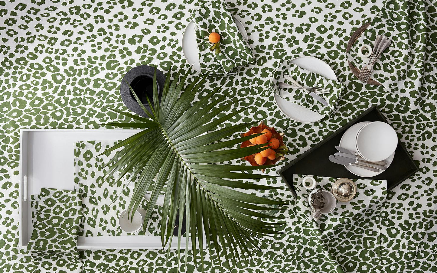 Iconic Leopard Tablecloth Cinder