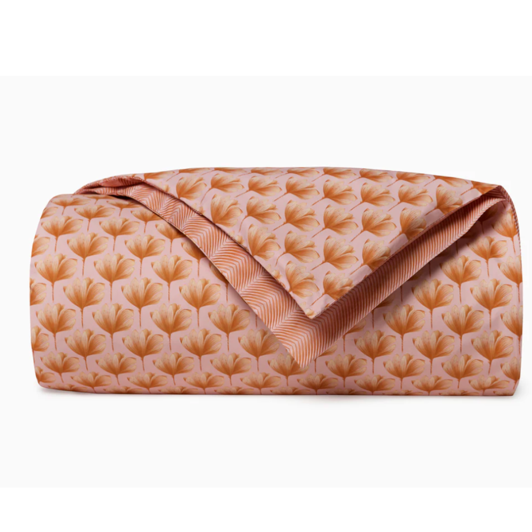 Edna Duvet and Shams in Pink and Orange