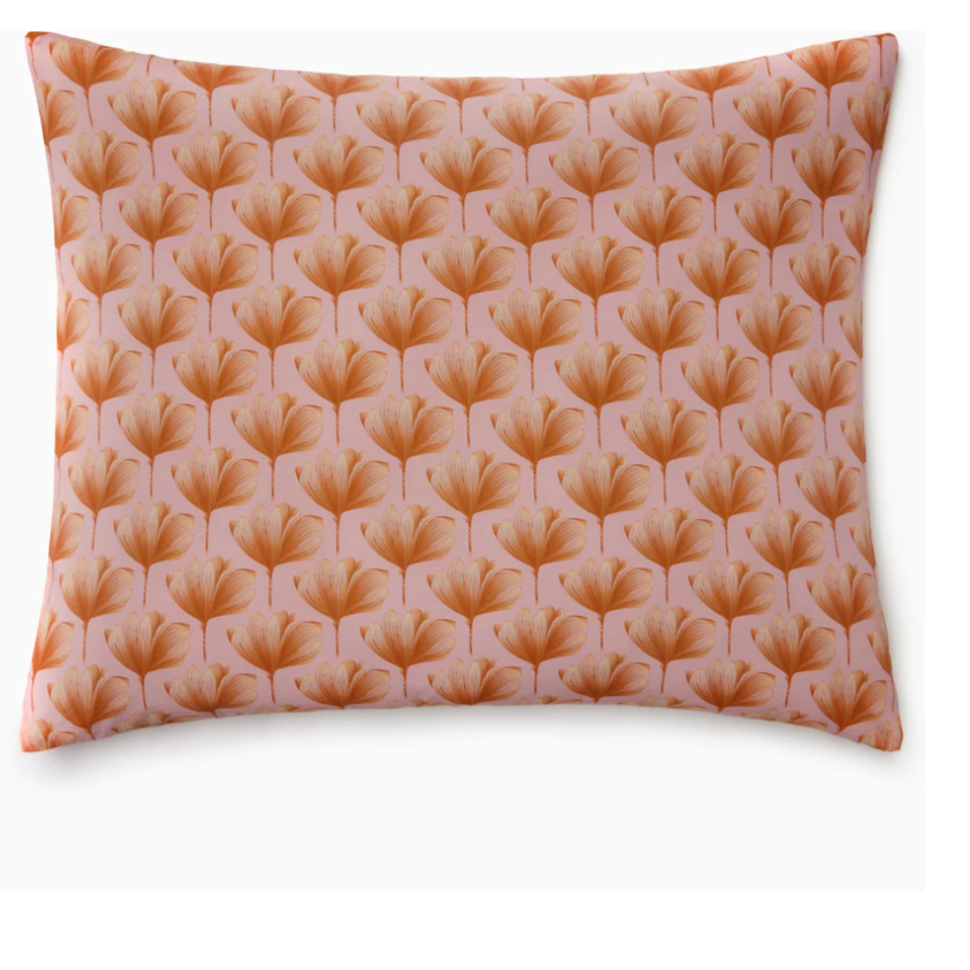 Edna Duvet and Shams in Pink and Orange