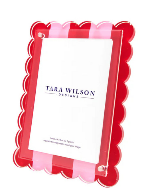 Pink and Red Strip Frame