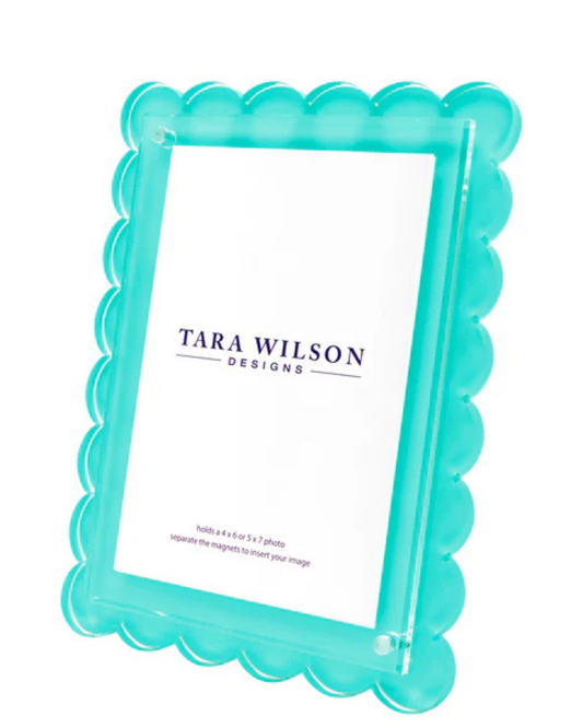 Turquoise Scallop Frame