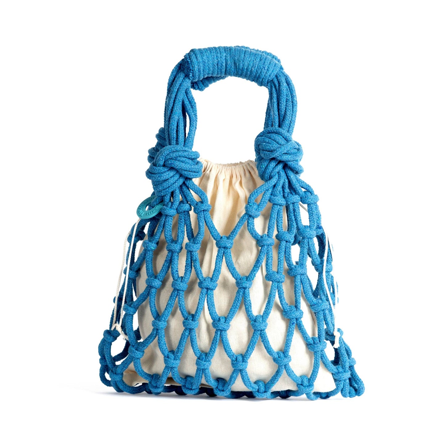 Trenza Macrame Net Bag: Stone Beige
