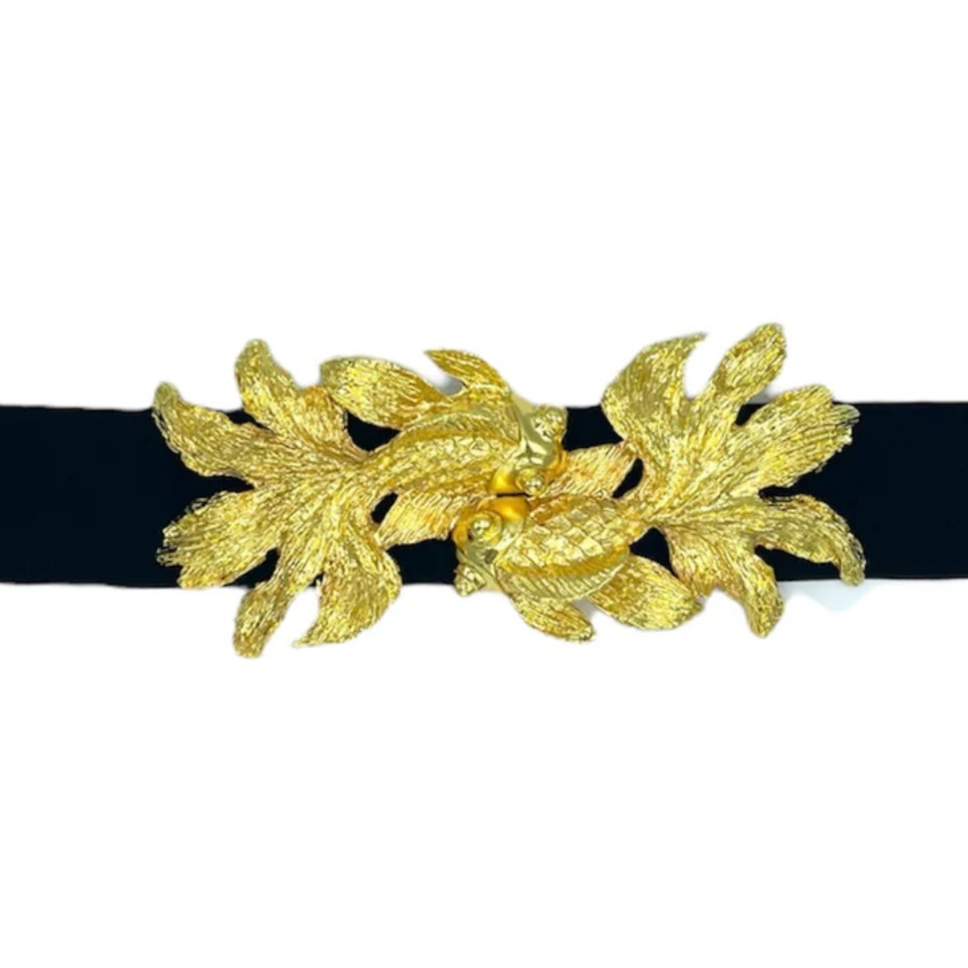 Koi Fish Interchangeable Belt Buckle w/ Gold Finish