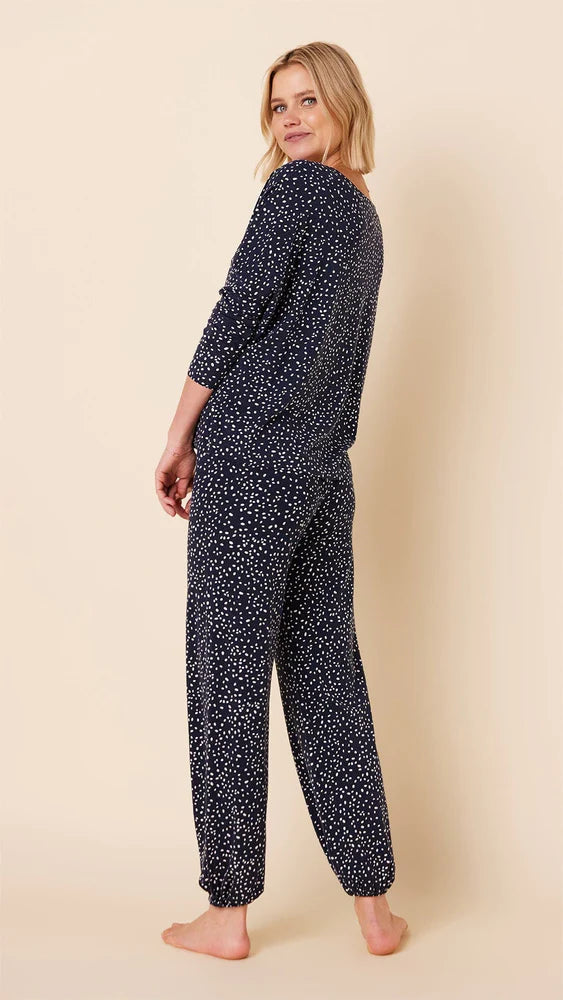 Confetti Dot Pima Knit Pullover Set
