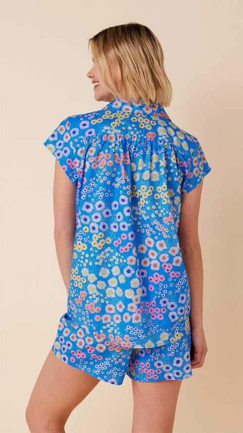 Cerulean Floral Luxe Pima Short Set