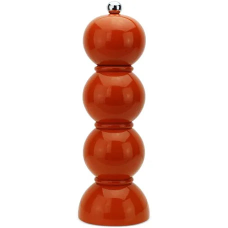 Orange Lacquer Bobbin Salt or Pepper Mill Grinder