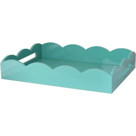 TURQUOISE SCALLOPED EDGE TRAY