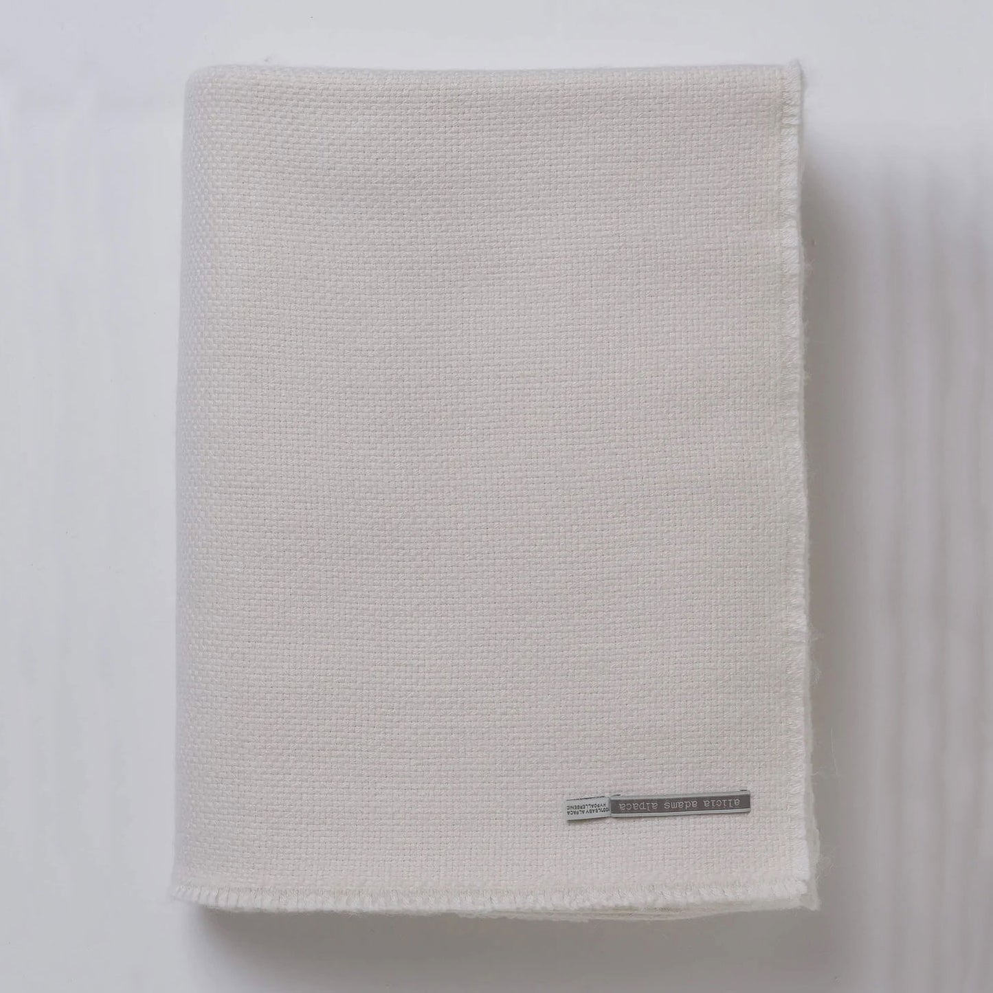 White Lugano Alpaca Blanket