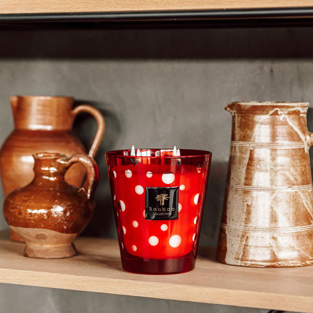 Red Bubbles Candle