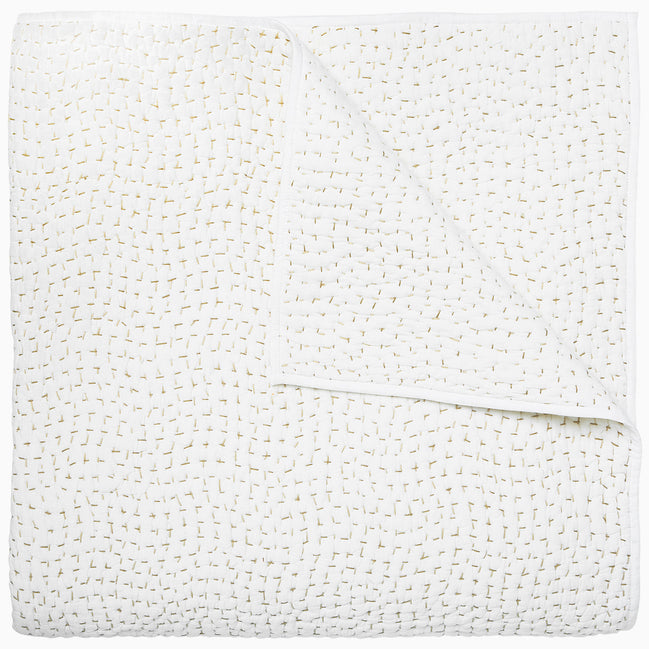 John Robshaw Organic Hand Stitched Sand Quilt