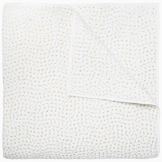 John Robshaw Organic Hand Stitched Sand Quilt