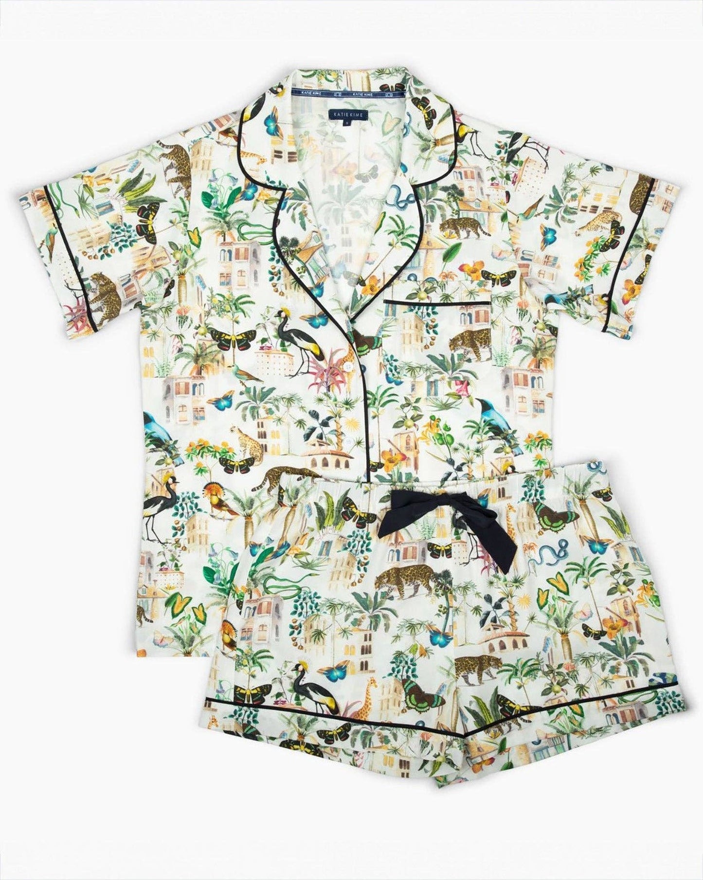 Animal Kingdom Pajama Shorts Set: Multi / M