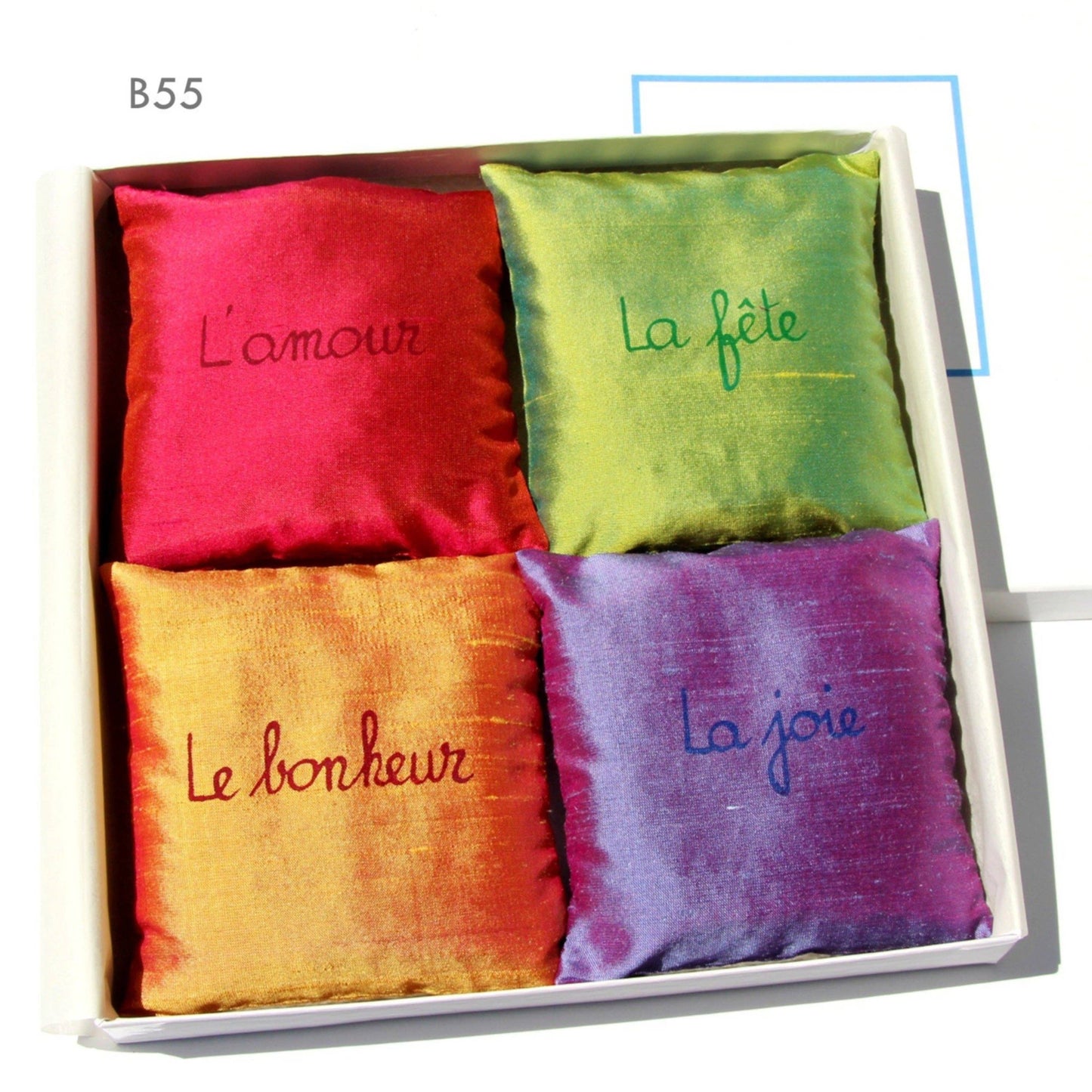 4 silk lavender sachets - 5 color sets - Mothers' Day gift: B45