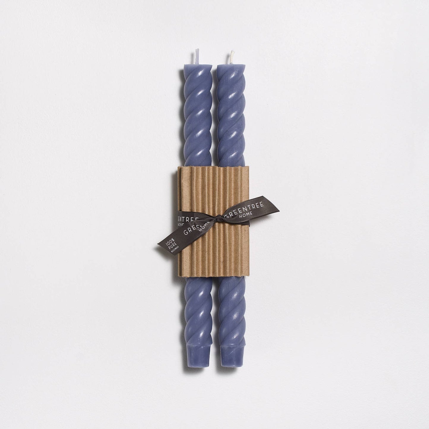 10" Rope Taper Candles: Blue slate