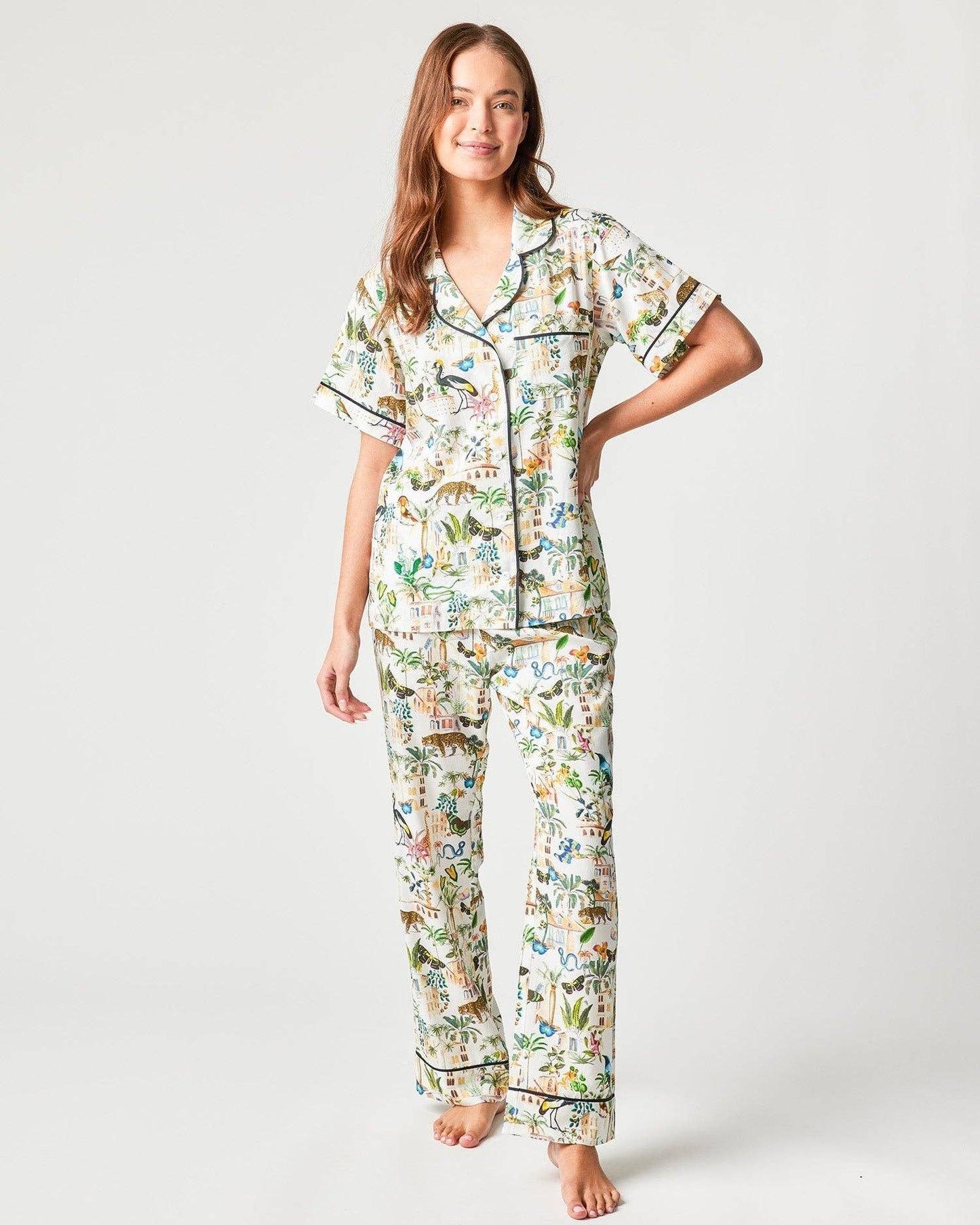 Animal Kingdom Pajama Pants Set: Multi / L