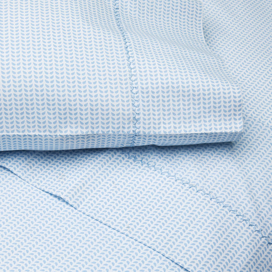 Cinde Organic Sheet Set in Light Indigo by John Robshaw
