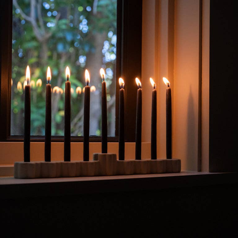 Beeswax Hanukkah Candles: Mixed