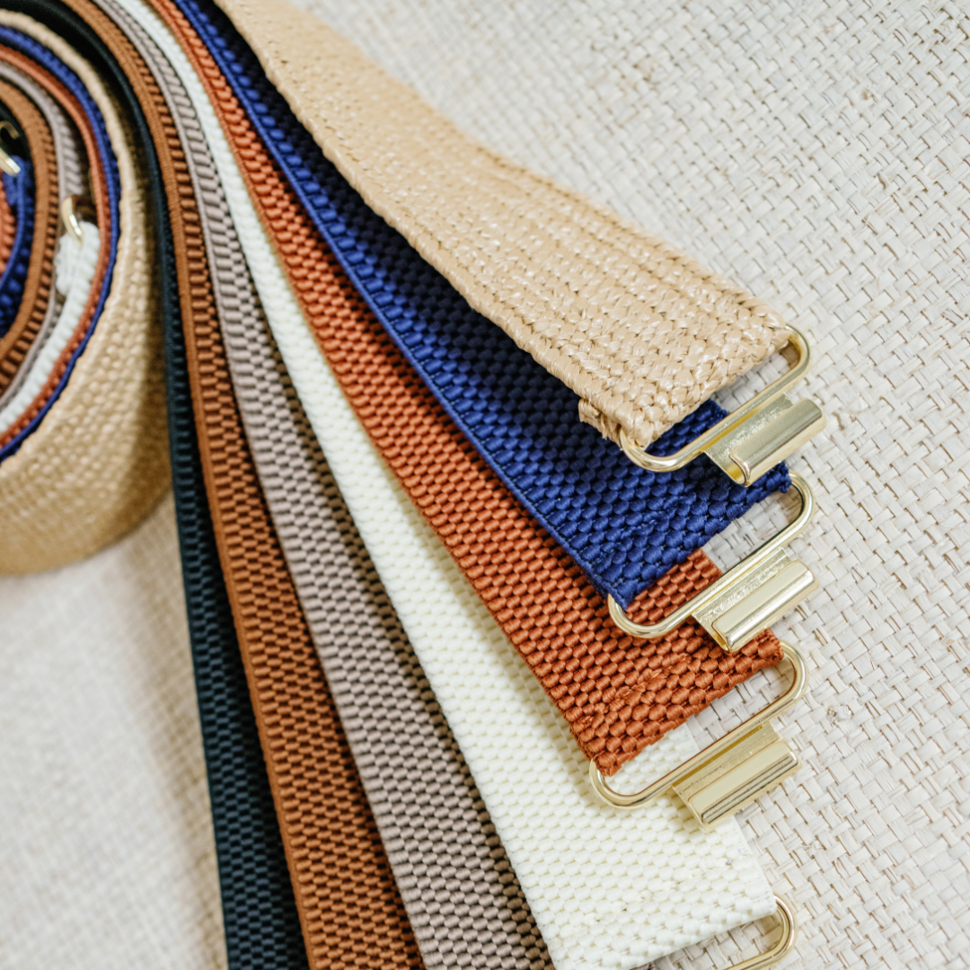 Dark Raffia Interchangeable Stretch Belt Band: Dark Raffia / M