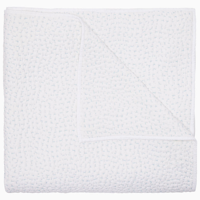 John Robshaw Organic Hand Stitched Mist Quilt